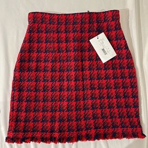 IRO Hunch metallic checked tweed mini skirt size36
